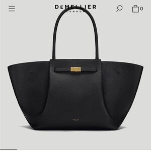 DeMellier Elegant Black Tote with Gold Detail
